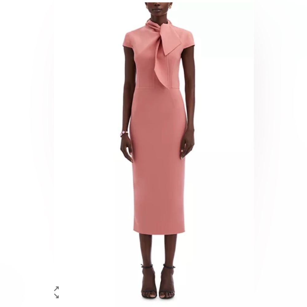 Oscar de la Renta Wool Blend Midi Dress